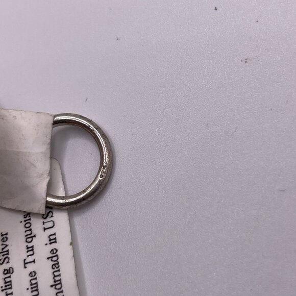 Handmade Genuine Turquoise Beaded necklace Sterling Silver Midwest Amber - Picture 6 of 9